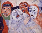 James Ensor Singing Masks oil painting reproduction